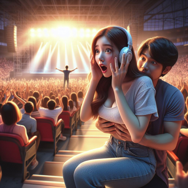 女子參加大港開唱，遇到鹹豬手。（示意圖、與本案無關／AI生成）