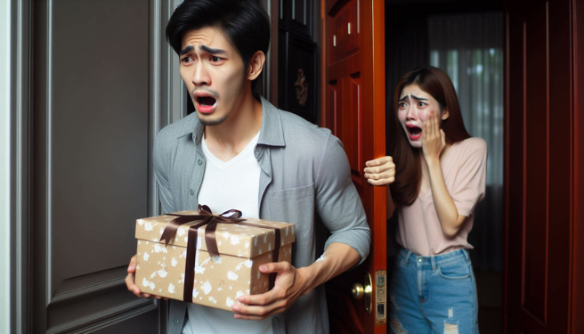 男子请假买礼物去女友租屋处，发现女友房间有叫声，打开房门惊见一片绿色草原。（示意图、与本案无关／AI生成）