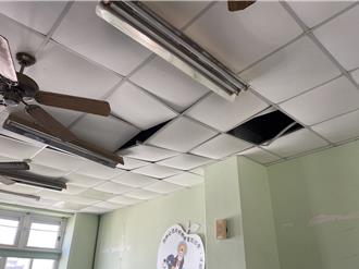 花莲强震南投62校轻钢架位移、墙壁龟裂 灾损画面曝