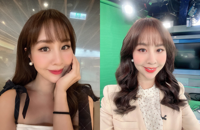 张佳如昨播报新闻时遇到大地震，一度被甩到萤幕外仍处变不惊。（图／翻摄自张佳如脸书）