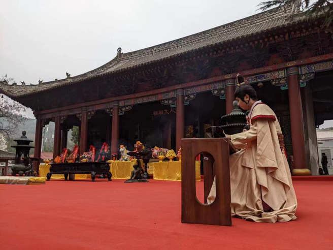 图为大典现场，等待包括前总统马英九等各界嘉宾前来。（蓝孝威摄）