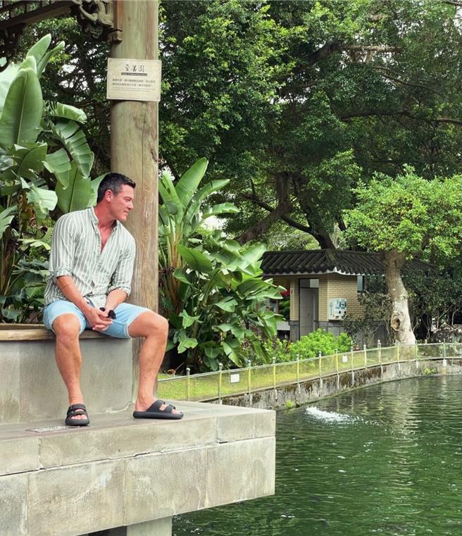 英国男星路克伊凡斯去年来台拍摄新片，抽空到台北故宫一游。（摘自instagram＠thereallukeevans）