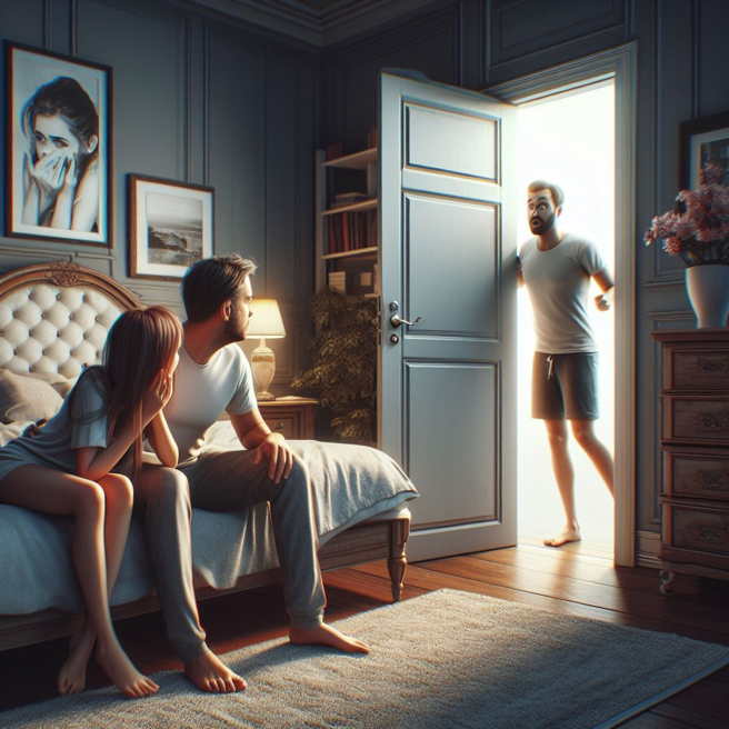 一對情侶在家啪啪啪，巧遇花蓮7.2強震，父親擔心兩人，開門發現驚人的一幕。（示意圖、與本案無關／AI生成）