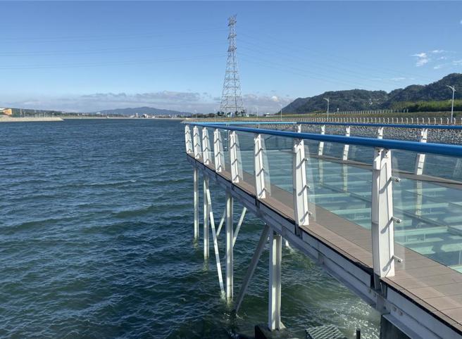 地震后原水浊度易飙高，图为水库管理单位之一的中庄调整池。图／经济部