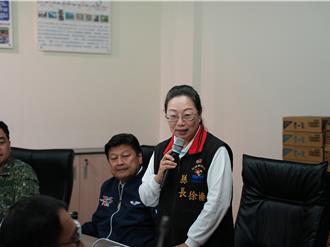 感謝救難人員 徐榛蔚前往太魯閣搜救指揮所慰問