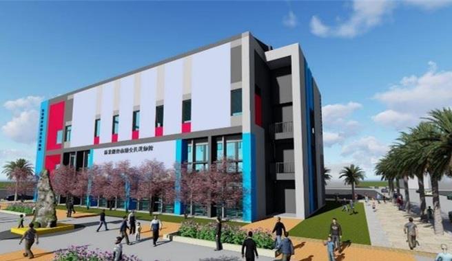 苗栗县政府在竹南崁顶公园规画兴建竹南镇全民运动馆。（苗栗县政府提供／谢明俊苗栗传真）