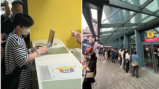 張小姐排了4天，成為第一位買到現場票的粉絲。（孫伊萱攝）