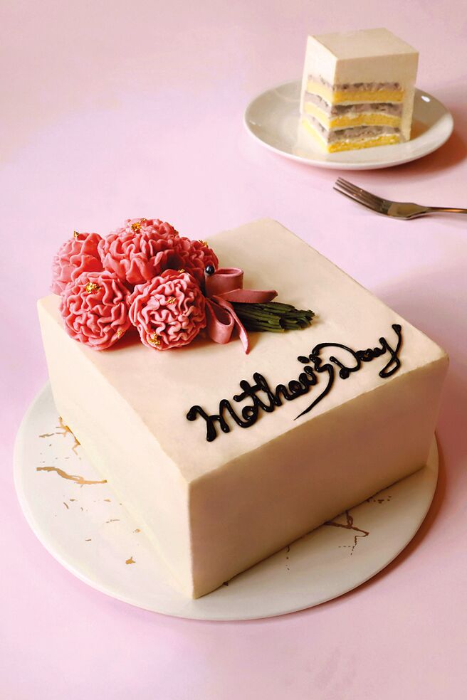 「芋薏非凡」母親節蛋糕芋頭薏仁口味征服媽媽味蕾。圖／台中日月千禧酒店提供