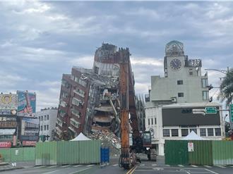 天王星大樓今再加2支H型鋼支撐 下午恢復拆除作業