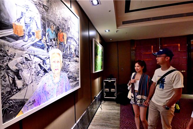 画作「时间胶囊」传递孺慕之情，撼动人心。（赖世荣提供／萧嘉蕙台东传真）