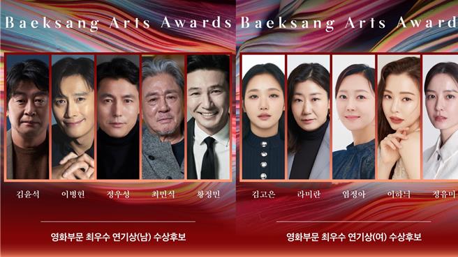 「第60屆百想藝術大賞」電影類名單相當華麗。（摘自官方臉書）