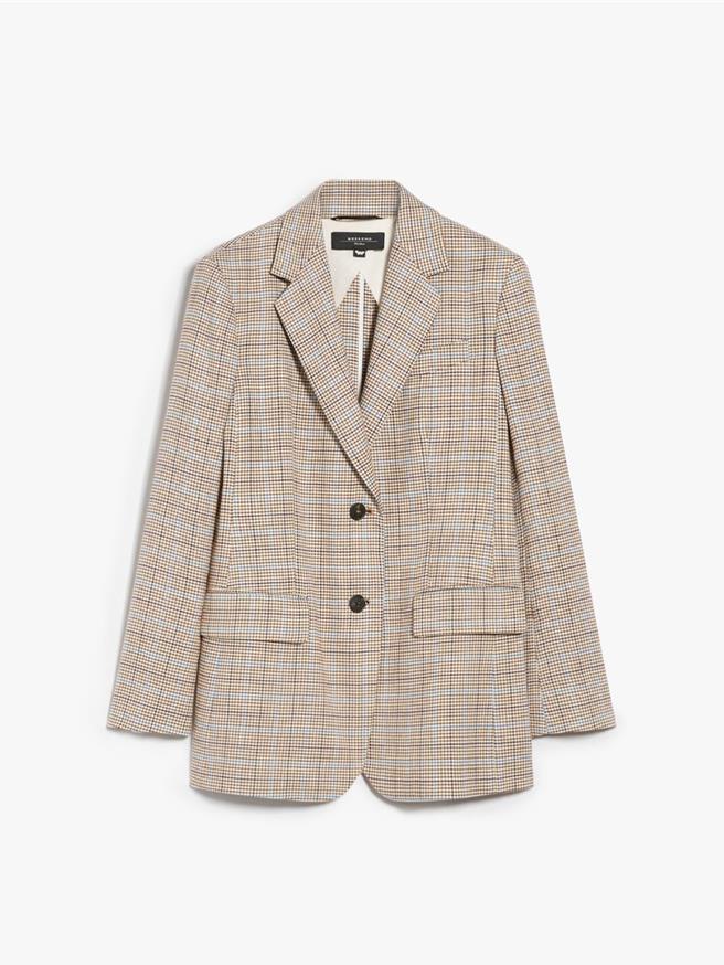 Weekend Max Mara棉质斜纹西装外套，售价2万7100元。（Weekend Max Mara提供／黄唯淯台北传真）