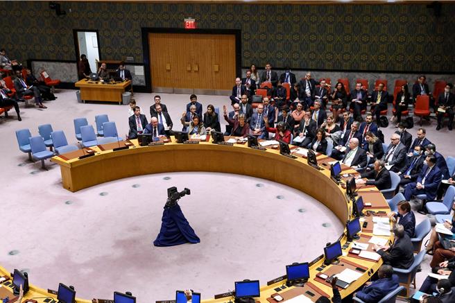 图为联合国安理会示意图。（路透社）