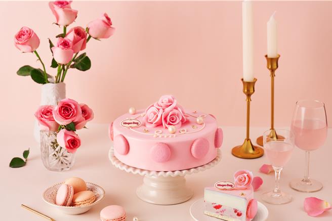 哈根達斯「5吋玫瑰珍語」，1980元。（哈根達斯提供／朱世凱台北傳真）