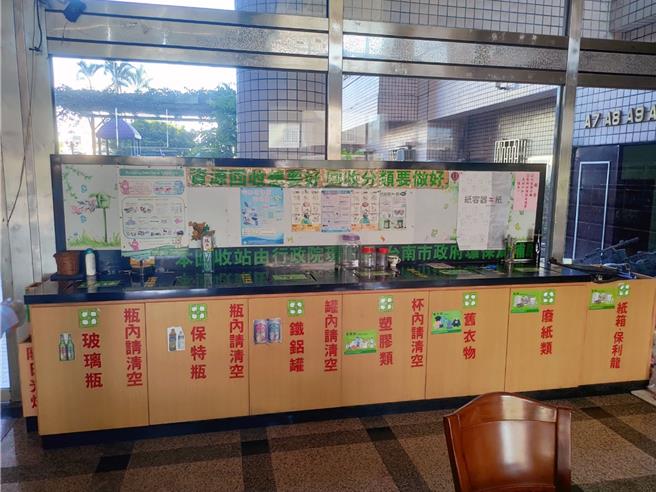 台南市政府環保局為鼓勵社區打造便利、乾淨的資源站，提升住戶的回收意願，今年持續推出集合式住宅資源回收設施補助計畫。（環保局提供／洪榮志台南傳真）