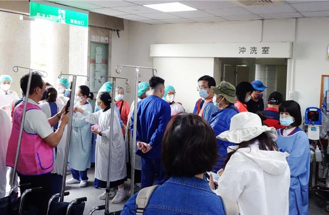 大林慈济医院接到司机通知后，马上启动大量伤患机制。（大林慈济医院提供∕吕妍庭嘉义传真）