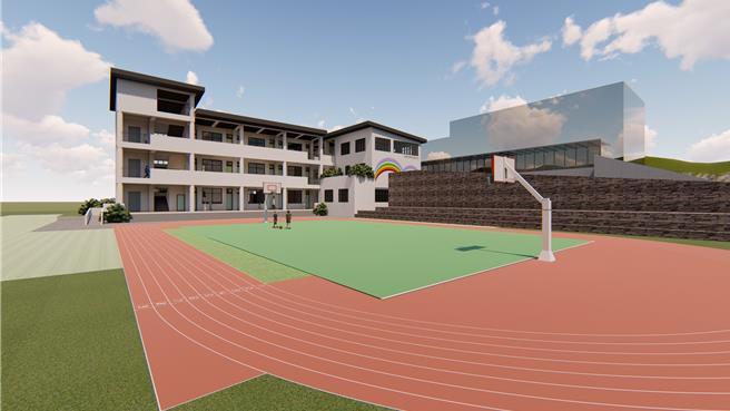 德鹿谷国小老旧校舍重建工程，5度追加预算增至1亿1520多万元才顺利发包，计画兴建3层楼建物。（南投县政府提供／杨静茹南投传真）