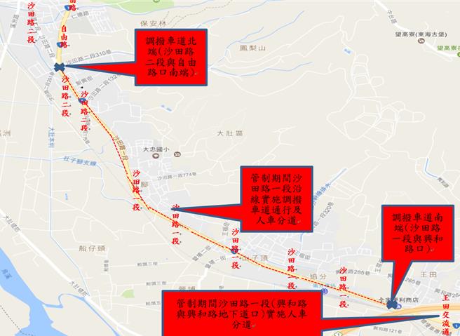 大甲媽鑾轎預計13日凌晨台中市烏日警分局轄區，沿線也將進行交管。（烏日警分局提供／馮惠宜台中傳真）