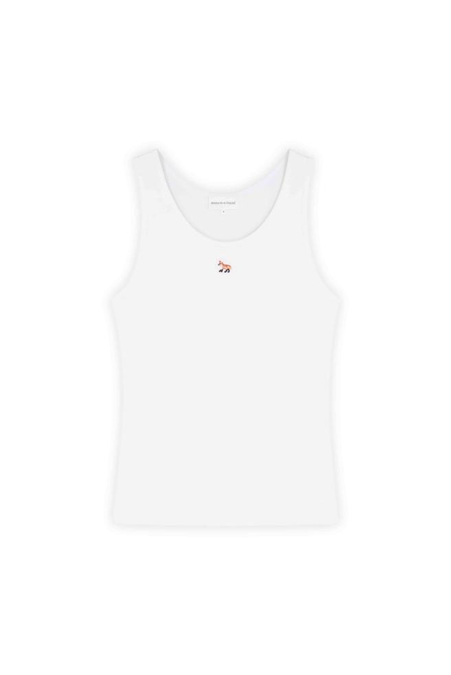 Maison Kitsuné Baby Fox系列, Jennie同款，明亮白小狐狸LOGO背心 5000元。（Maison Kitsuné提供）