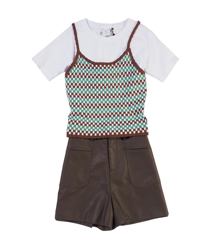 Global Mall屏東市店推CACO「短版上衣」、「細肩背心」、「高腰短褲」優惠5折起。（Global Mall提供／朱世凱台北傳真）