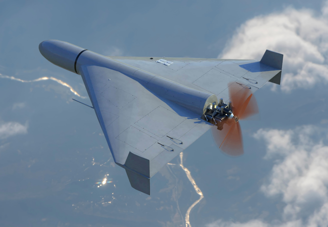 伊朗制的俄罗斯「见证者」（Shahed）自杀无人机在乌克兰上空飞行。（图:shutterstock/达志）