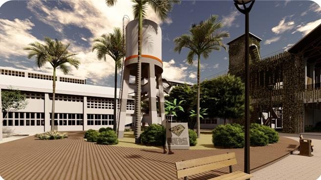 嘉義市政府活化舊嘉義菸葉廠計畫初步的摸擬示意圖之二。（嘉義市文化局提供／廖素慧嘉市傳真）