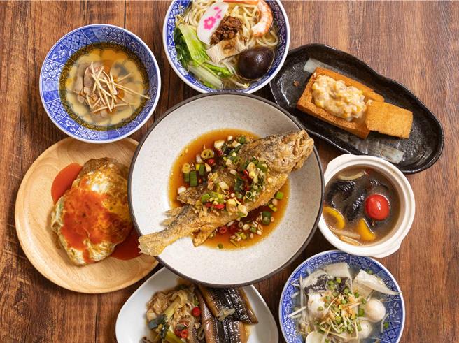 歐式自助餐廳4月新推出「春饗季」，可品嚐到蚵仔煎、海鮮棺材板、虱目魚肚湯等一系列府城海味。（台南大飯店提供）