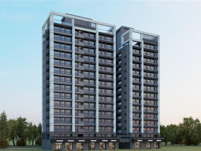 「中美公寓」社区更新后模拟图。（新北市都更处提供／张铠乙新北传真）