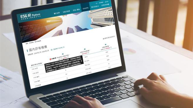 永豐投顧「SinoPac＋ ESG評鑑系統」登上集保平台，為首家本土金融業者提供台股永續評鑑。圖／永豐投顧提供