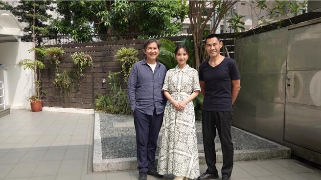 夏靖庭（右起）、張寗、陳文彬今出席媒體茶會為戲宣傳。（客台提供）