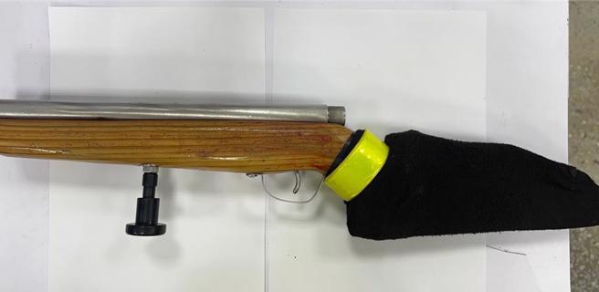 尖石乡嘉乐村12日发生枪击命案，黄姓男子持猎枪朝邻居家开枪泄愤，却一枪打死邻居。（横山分局提供／邱立雅竹县传真）