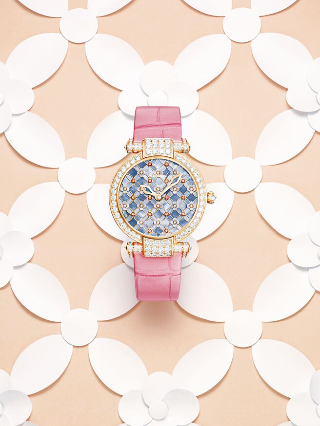 蕭邦Imperiale系列珠寶表，充滿愉悅氣息。（CHOPARD提供）