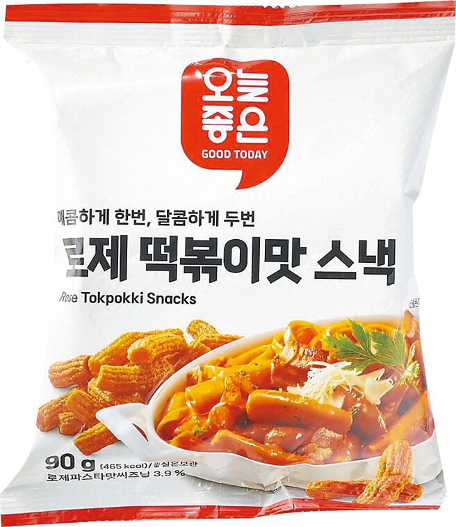 大潤發新品GOOD TODAY辣炒風味餅乾造型餅乾，促銷價45元、任2件79元。（大潤發提供）