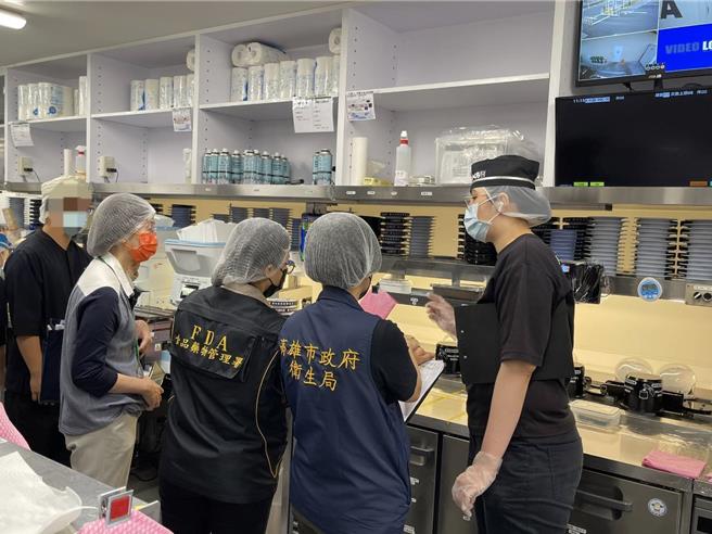 藏寿司疑似出现食物中毒案，高雄市卫生局考量连锁业者管理系统相近，已是高风险稽查对象，12日已启动藏寿司营业场所的专案查核。（高市卫生局提供／杨舒婷高雄传真）