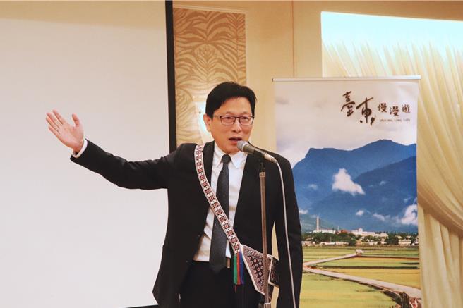 台东县政府赴日观光推介会。台东县府交观处长卜敏正。（台东县府提供／蔡旻妤台东传真）