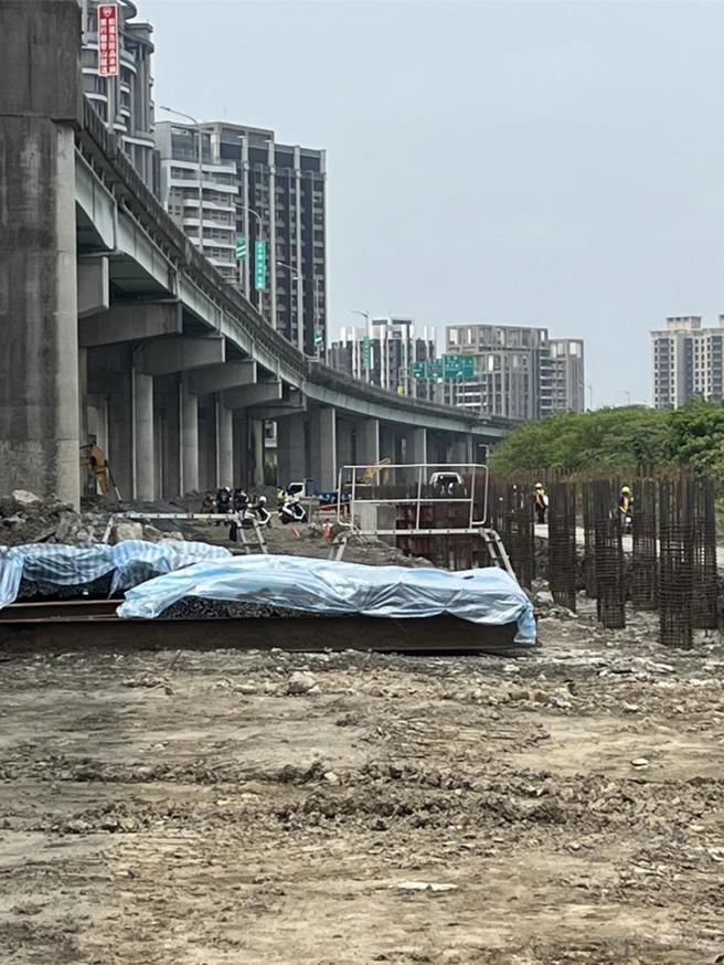 台64线五股路段发生女子坠落死亡意外。（民眾提供）