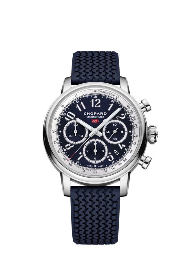 蕭邦全新Mille Miglia Classic Chronograph JX7腕表，向賽車手Jacky Ickx致敬。（CHOPARD提供）