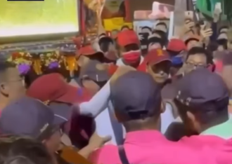 大甲媽回鑾背女嬰醉男怒控遭副董毆肚    鄭銘坤：要告就去告