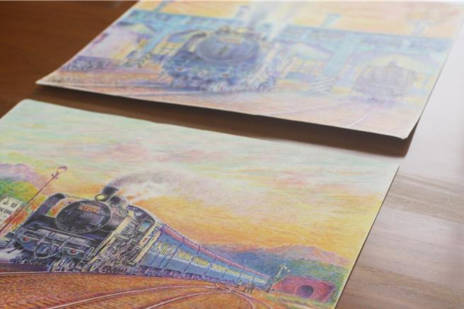 马偕后代柯威霖的绘画创作。（台大提供／林志成台北传真）