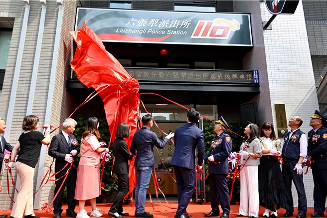 台北市長蔣萬安出席六張犁派出所落成啟用典禮。（警方提供）