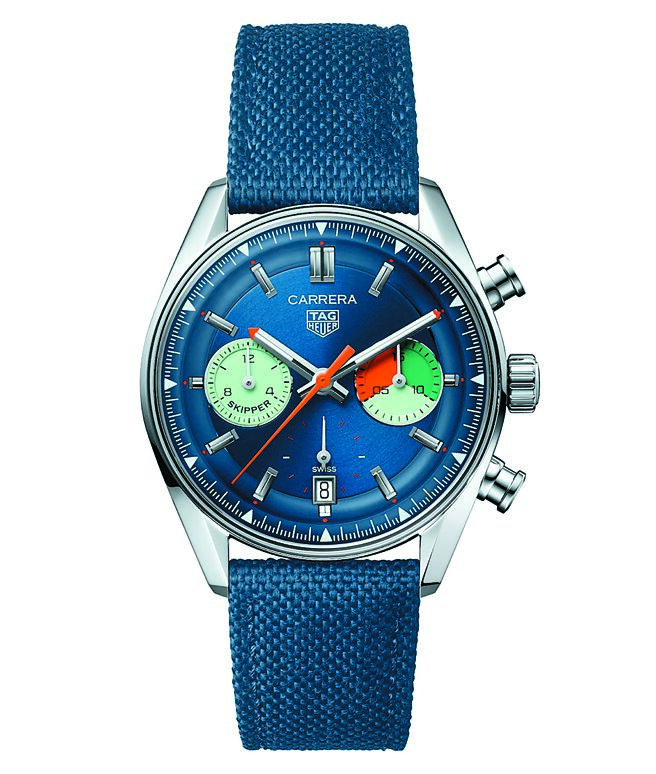 泰格豪雅Carrera Skipper帆船计时腕表，22万2100元。（TAG Heuer提供）
