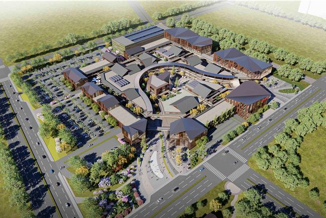 GLORIA OUTLETS華泰名品城嘉義店第一期預計2028年營運。（華泰名品城提供／朱世凱台北傳真）