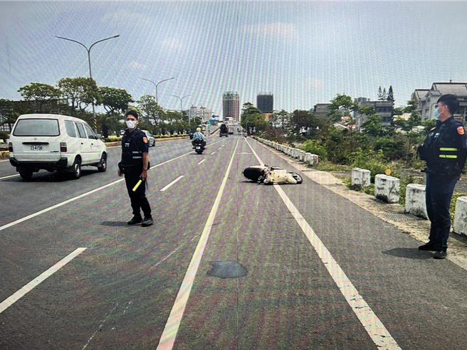 郭女摔倒後報警，感到十分無辜。（民眾提供／寶智華台南傳真）