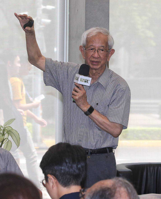 环境变迁「人类只剩6年」，李远哲：政府讲的话常骗人。（赵双杰摄）