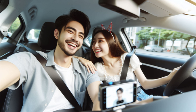 大陆近日流传一张照片，疑似恶意毁谤表示是电动车纪录器遭外流，画面内一对男女在啪啪啪。（示意图、与本案无关／AI生成）