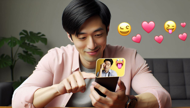 一名男大生在约炮APP看到暗恋的学姊，在网路上求教战手册。（示意图、与本案无关／AI生成）