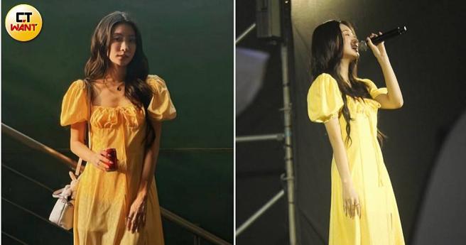 新生代女歌手陈华3月23日结束在新北市的演出。（图／本刊摄影组、翻摄自陈华IG）