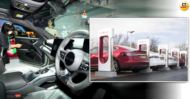 富强鑫营收有6成来自汽配业，特斯拉、比亚迪等都是他的指标客户；看好电动车追求愈轻盈愈省电，材料转型以塑代钢将成为富强鑫下一波成长动能。（图／新华社、报系资料库）