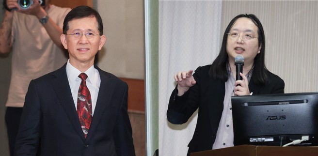数位部长唐凤(右)确定将在520后走人，新任数位部长由中央研究院资讯科技创新研究中心的资通安全专题中心特聘研究员黄彦男接任。(合成图/报系资料照)