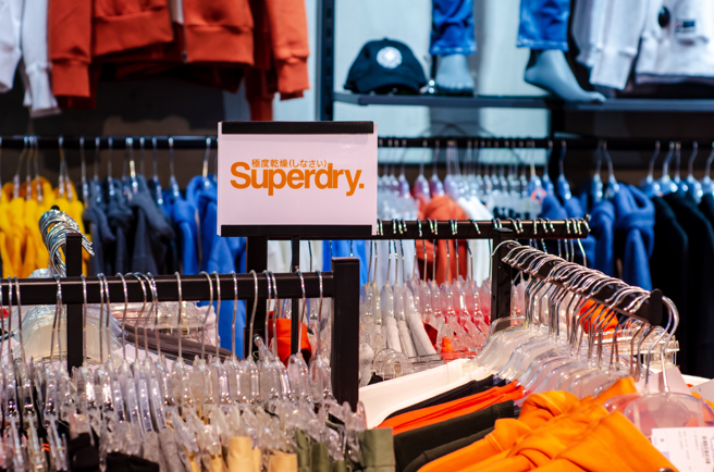 英國潮牌Superdry紅極一時。（示意圖/達志影像/shutterstock）
